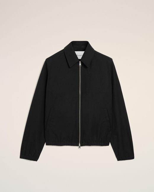 AMI Black Ami De Coeur Zipped Bomber Jacket for men