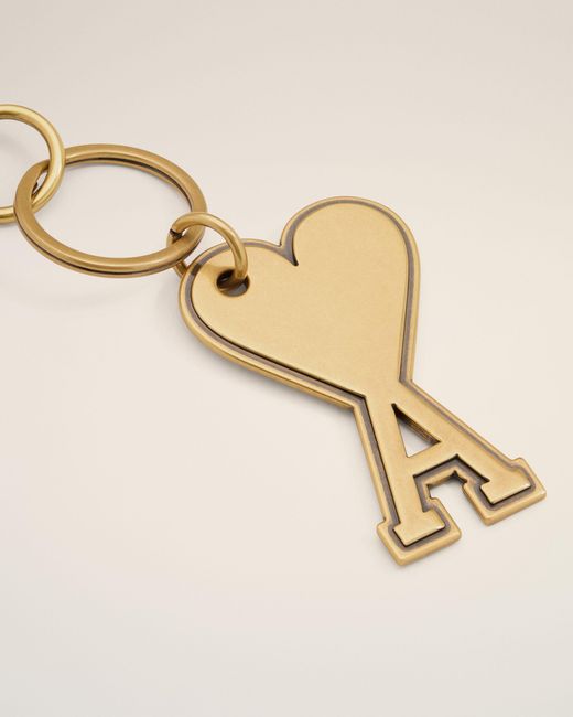 AMI Natural Metal Keyring With Ami De Coeur
