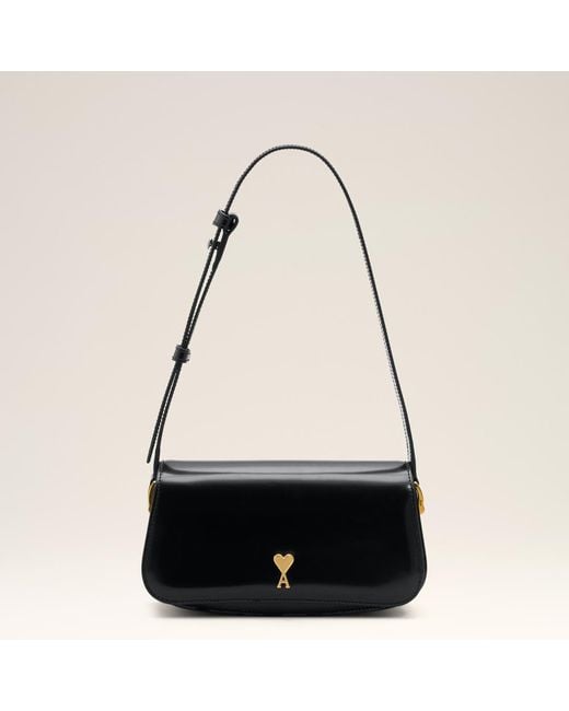 AMI White Cow Leather Shoulder Paris Paris Bag