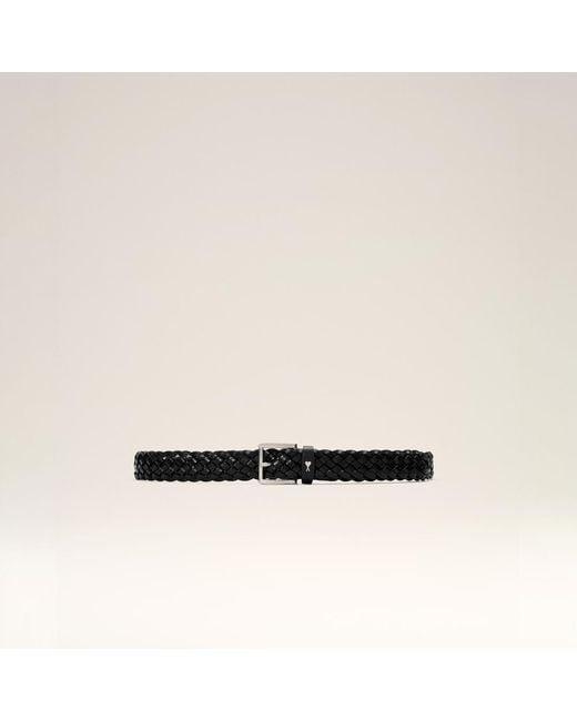 AMI Natural Braided Paris Paris Cow Leather Belt 30Mm