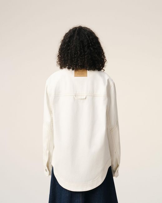 AMI Natural Cotton Worker Buttoned Jacket