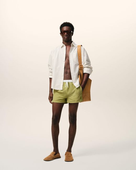 AMI Green Nylon Short Swimsuit for men