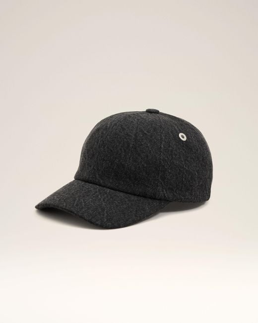 AMI Black Denim Side Patch Cap