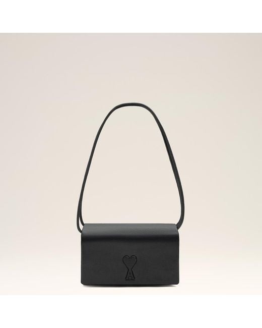 AMI Natural Cowhide Leather Voulez-Vous Wallet On Strap