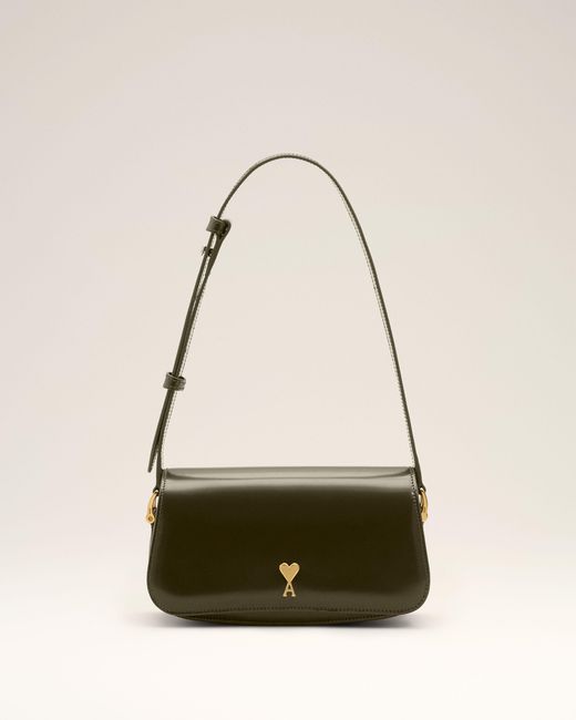 AMI Natural Cow Leather Shoulder Paris Paris Bag