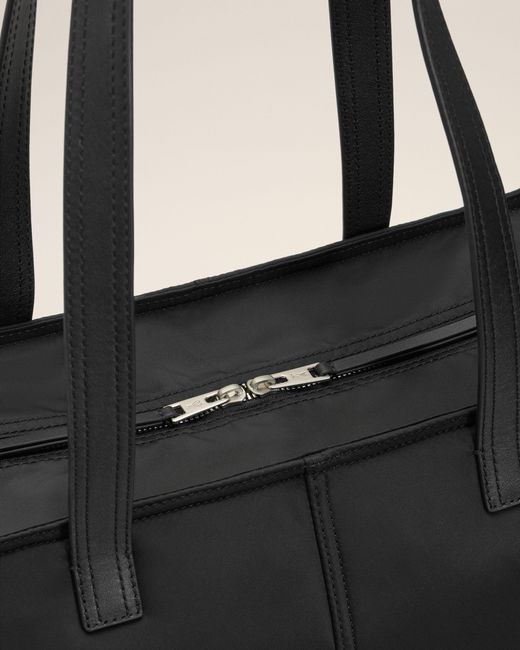 AMI Black Nylon Marcel Small Shopping Bag