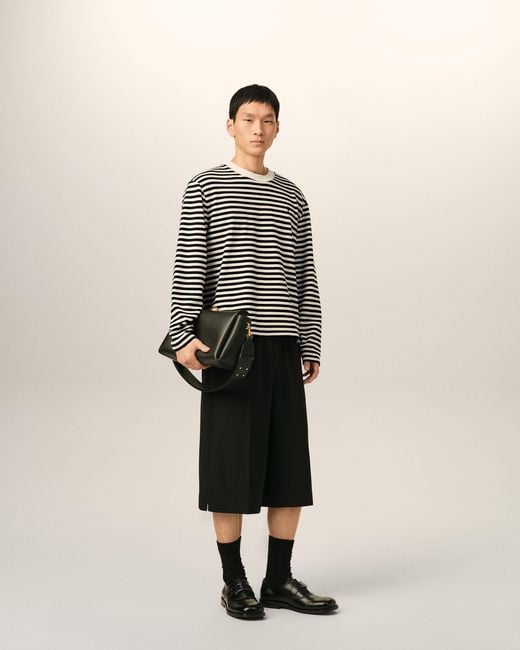 AMI Natural And Mariniere Cotton T-Shirt With Ami De Coeur