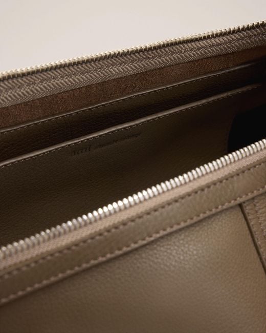 AMI Natural Small Taurillon Leather Etienne Crossbody Bag