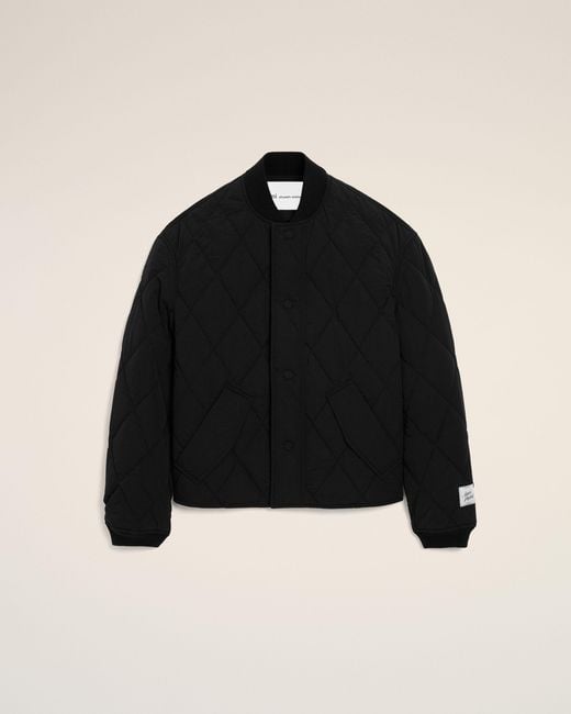AMI Black Nylon Padded Jacket
