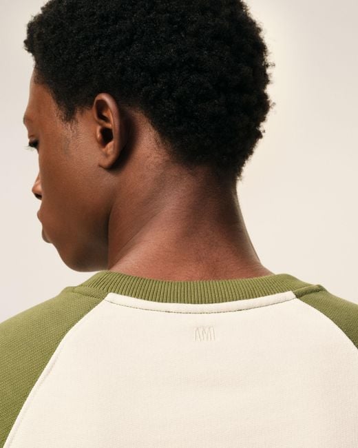 AMI Natural And Cotton Knitted Ami De Coeur Sweatshirt