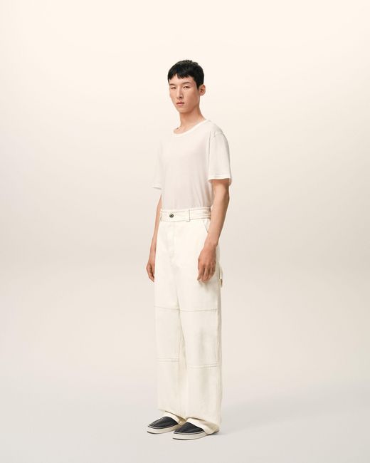 AMI Natural Cotton Worker Trousers for men