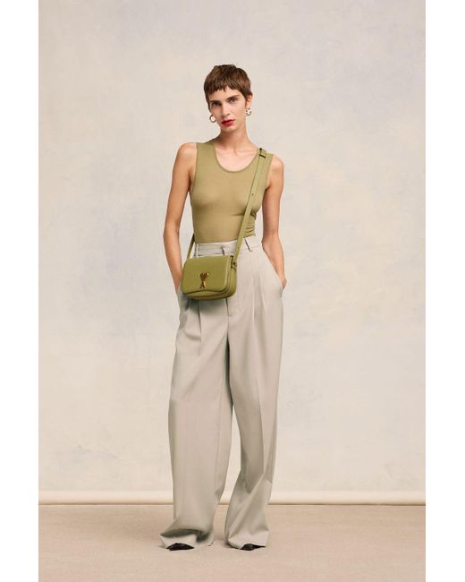 AMI Natural High Waist Large Trousers