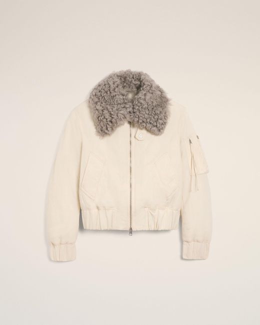 AMI Natural Nylon Padded Bomber