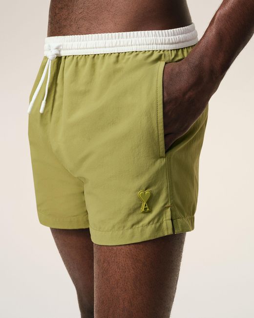 AMI Green Nylon Short Swimsuit for men