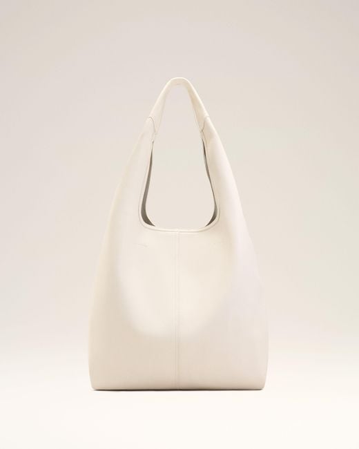 AMI Natural Soft Leather Etienne Hobo Bag