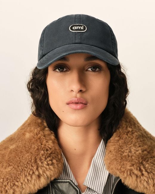 AMI Blue Cotton Cap With Ami Patch