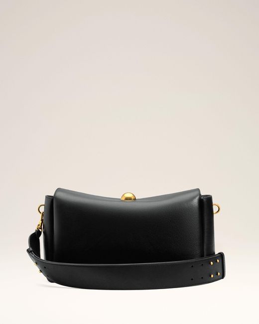 AMI Black Medium Cow Leather Carrousel Bag