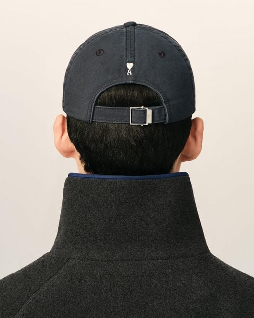 AMI Blue Cotton Cap With Ami Patch