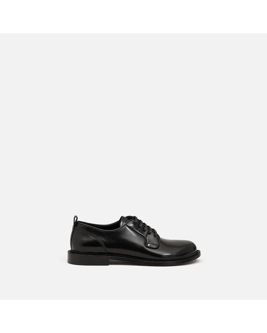 AMI Black Leather Anatomical Toe Derbies for men