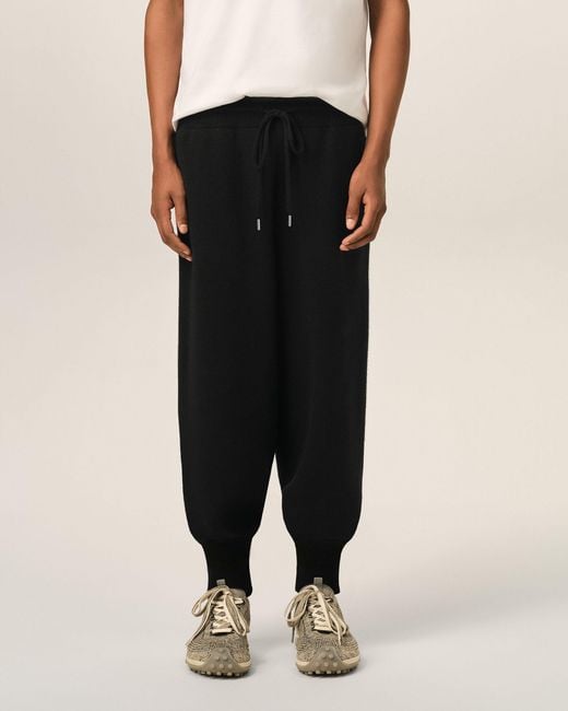 AMI Black Wool Track Pants