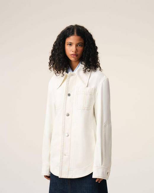 AMI Natural Cotton Worker Buttoned Jacket
