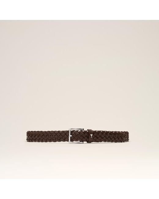 AMI Natural Braided Paris Paris Cow Leather Belt 30Mm