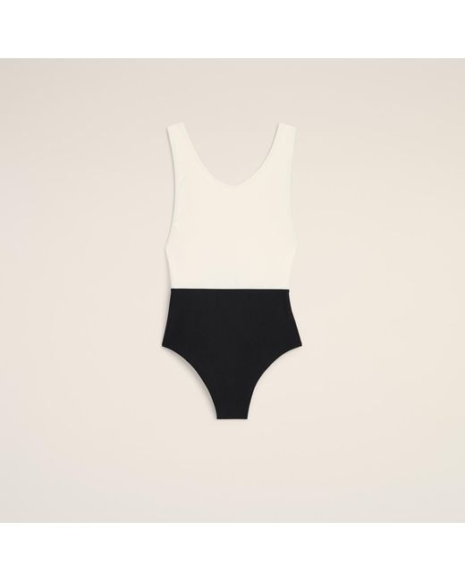 AMI Natural And Nylon One Piece Swimsuit