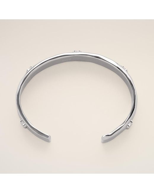 AMI Natural Brass Bracelet With Hammered Ami De Coeur