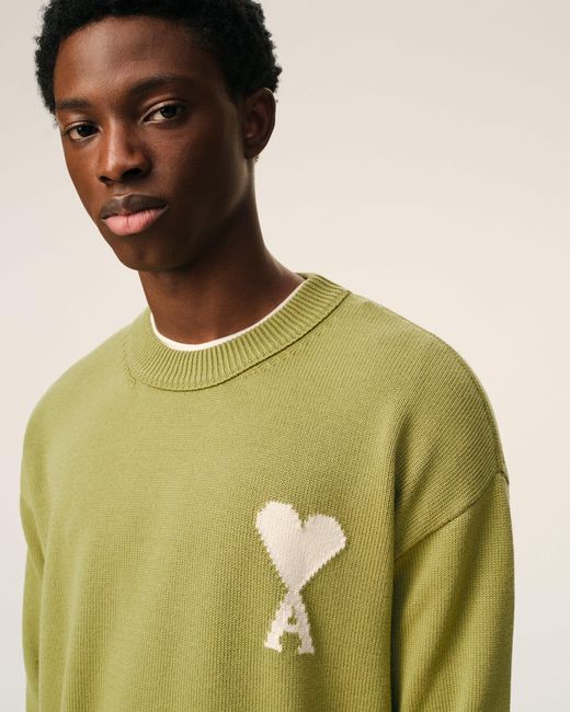 AMI Green Crewneck Sweater