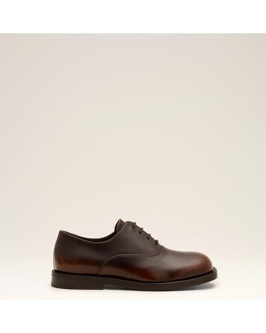 AMI Natural Cow Leather Oxford Shoes