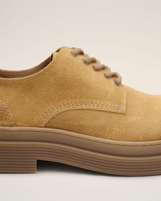 AMI Natural Cow Leather Derbies Shoes for men