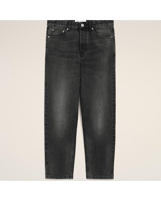 AMI Black Cotton Tapered Fit Jeans for men
