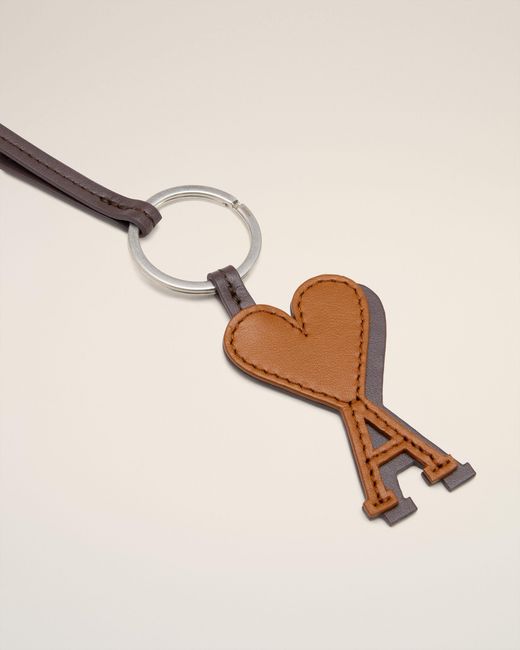 AMI Natural Leather Ami De Coeur Keyring