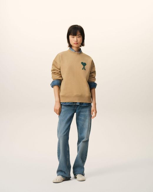 AMI Natural Cotton Ami De Coeur Sweatshirt