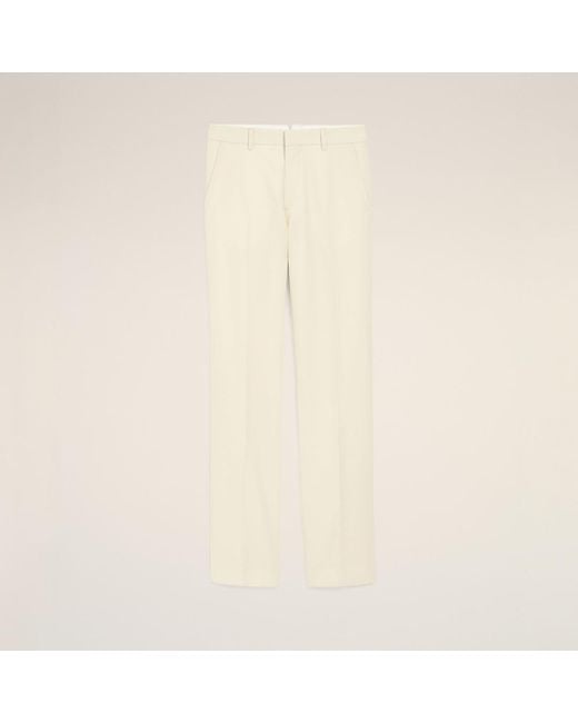 AMI Natural Wool Straight Trousers for men
