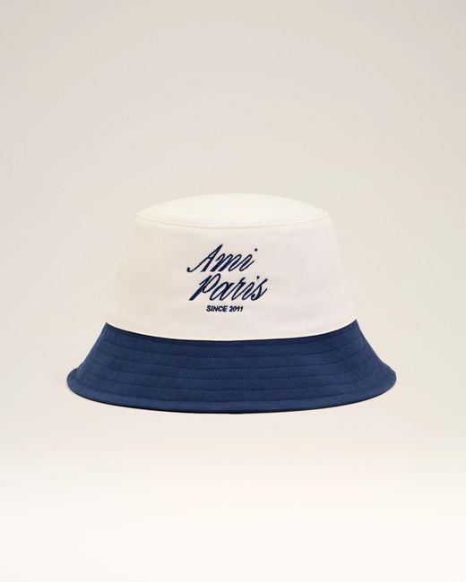 AMI Blue And Cotton Hat