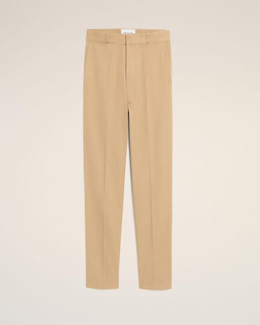 AMI Natural Parisian-Fit Cotton Trousers for men
