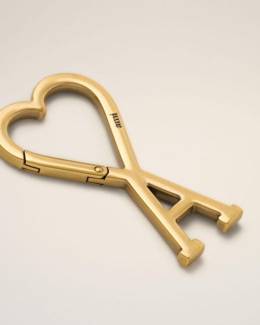 AMI Natural Aluminium Hook Keyring With Ami De Coeur
