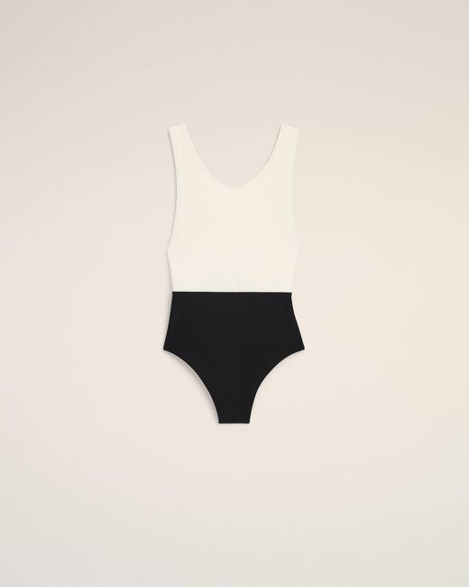 AMI Natural And Nylon One Piece Swimsuit