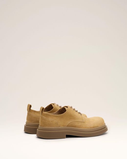 AMI Natural Cow Leather Derbies Shoes for men