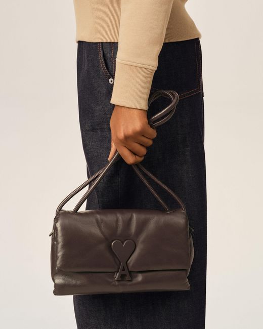 AMI Natural Cowhide Leather Voulez-Vous Bag