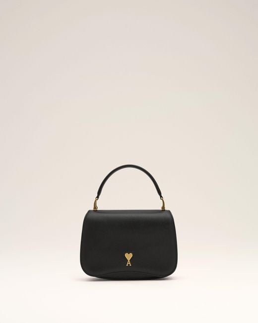 AMI Natural Cowhide Leather Paris Paris Top Handle Bag