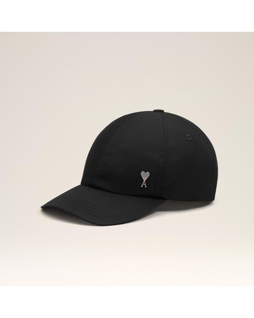AMI Black Nylon Ami De Coeur Stud Cap