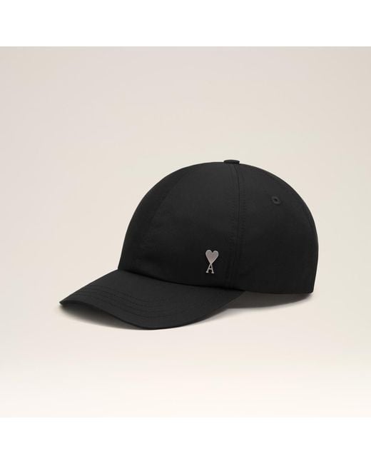 AMI Black Nylon Ami De Coeur Stud Cap