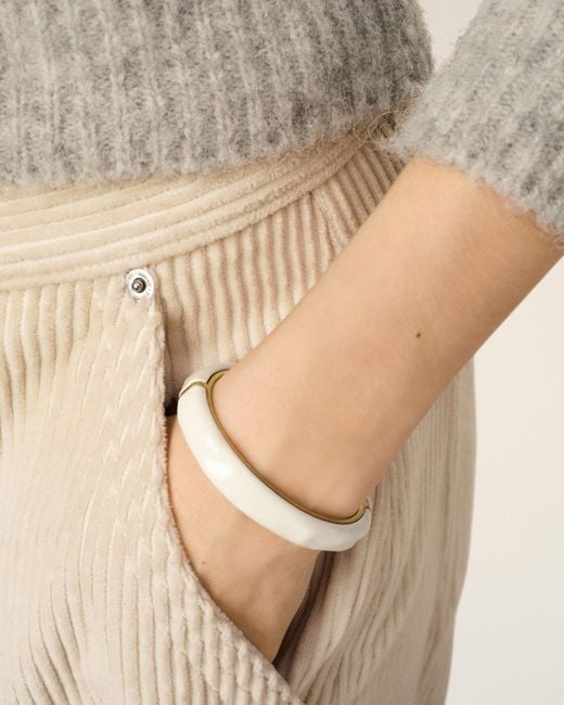 AMI Natural Brass Hammered Lacquered Bracelet