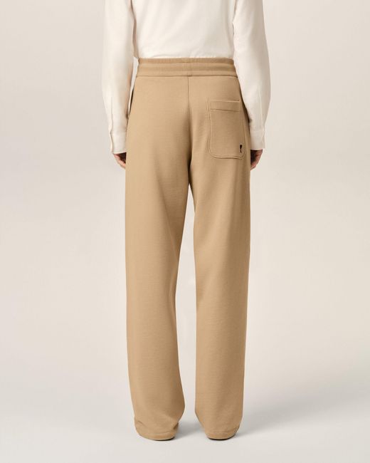 AMI Natural Cotton Track Pants With Ami De Coeur