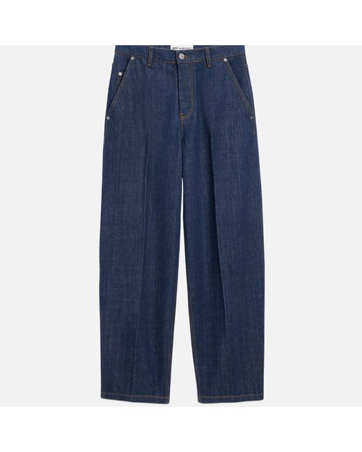AMI Blue Cotton Balloon Fit Jeans for men