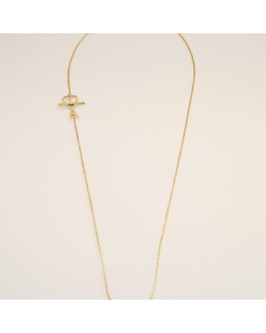 AMI Natural Brass Chain Necklace With Ami De Coeur