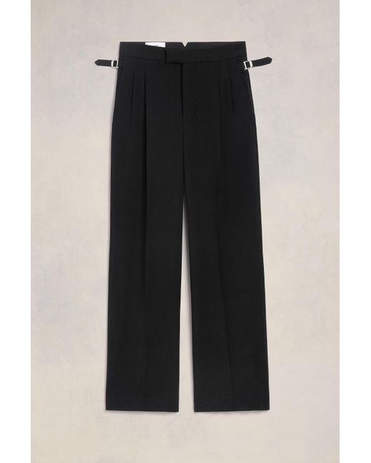 AMI Black Large Fit Trousers