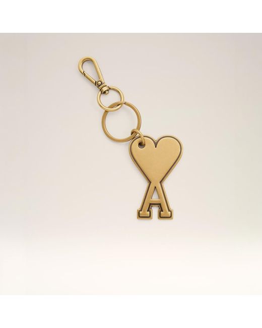 AMI Natural Metal Keyring With Ami De Coeur